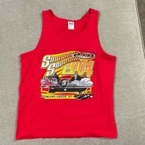 Vintage 2004 AMRA Summer Shootout Motorcycle Drag Racing Tank Top